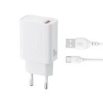 XO ΦΟΡΤΙΣΤΗΣ ΓΡΗΓΟΡΗΣ ΦΟΡΤΙΣΗΣ L159, 18W, ΜΕ ΚΑΛΩΔΙΟ TYPE-C, 1 ΘΥΡΑ