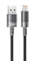 XO NB-Q282A ΚΑΛΩΔΙΟ ΣΙΛΙΚΟΝΗΣ LIGHTNING 6A, ΜΑΥΡΟ