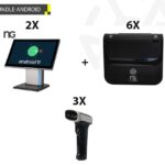 2 x NG POS ANDROID 4GB/32GB + 6 x ΘΕΡΜΙΚΟΣ ΕΚΤΥΠΩΤΗΣ 80MM + 3 x ΑΣΥΡΜΑΤΟ BARCODE SCANNER 2D