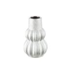 Βάζο Κεραμικό Ασημί χρώμα D10X16Cm D10X16Cm