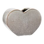 Βάζο 'Heart' Κεραμικό Μπεζ 8.5x20x14cm - Image 2