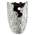 Βάζο Κωνικό Κεραμικό Ασημί Χρώμα D14X22Cm D14X22Cm