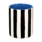 Βάζο Ριγέ Κεραμικό Μαύρο Λευκό D10X13Cm D10X13Cm - Image 2