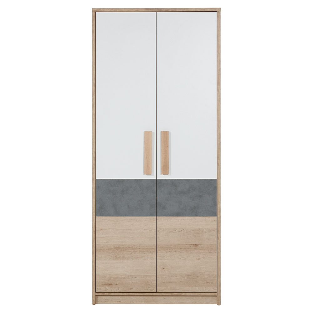 3873 Ντουλάπα Aygo Σονόμα-Λευκό 83.1x53.5x192cm. - Image 1