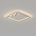 Φωτιστικό οροφής "SQUARE" από μέταλλο/αλουμίνιο σε χρώμα μαύρο 42x42x13 Led