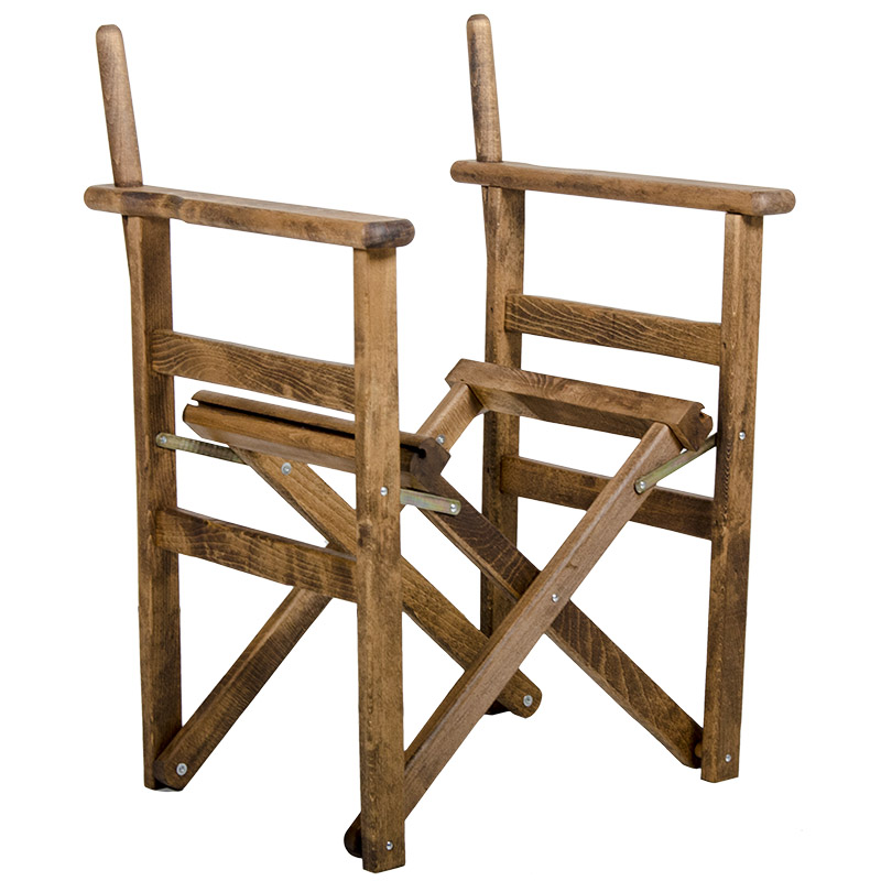 463-00001 Πολυθρόνα σκηνοθέτη SUNSET (μόνο σκελετός) από μασίφ ξύλο οξιάς σε χρώμα καρυδί 57x54x88 - Image 1