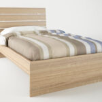 Κρεβάτι "ΝΟΤΑ" μονό σε χρώμα δρυς 90x190