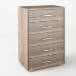 Συρταριέρα με 5 συρτάρια σε χρώμα σταχτί 60x45x90