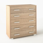 Συρταριέρα με 5 συρτάρια σε χρώμα δρυς 80x45x90