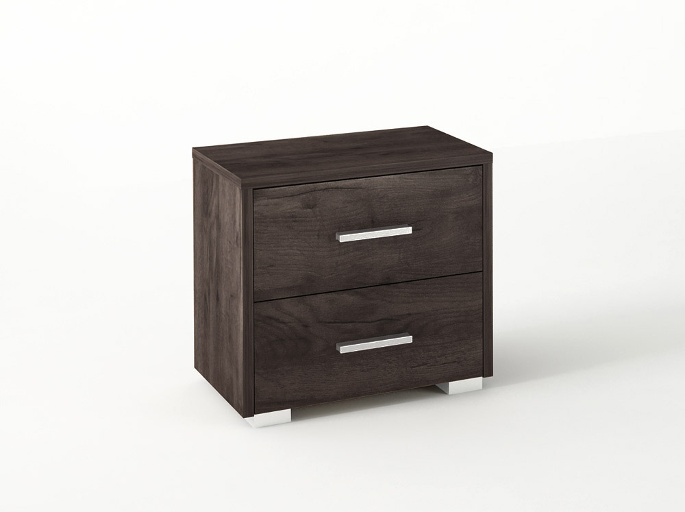 500-00241 Κομοδίνο με 2 συρτάρια σε χρώμα βέγγε 50x34x48 - Image 1