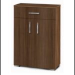 Παπουτσοθήκη-ντουλάπι με ράφια σε χρώμα καρυδί 60x33x92