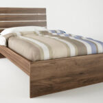 Κρεβάτι "ΝΟΤΑ" μονό σε χρώμα καρυδί 90x190