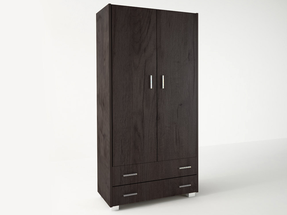 500-00306 Ντουλάπα δίφυλλη σε χρώμα βέγγε 85x50x180 - Image 1