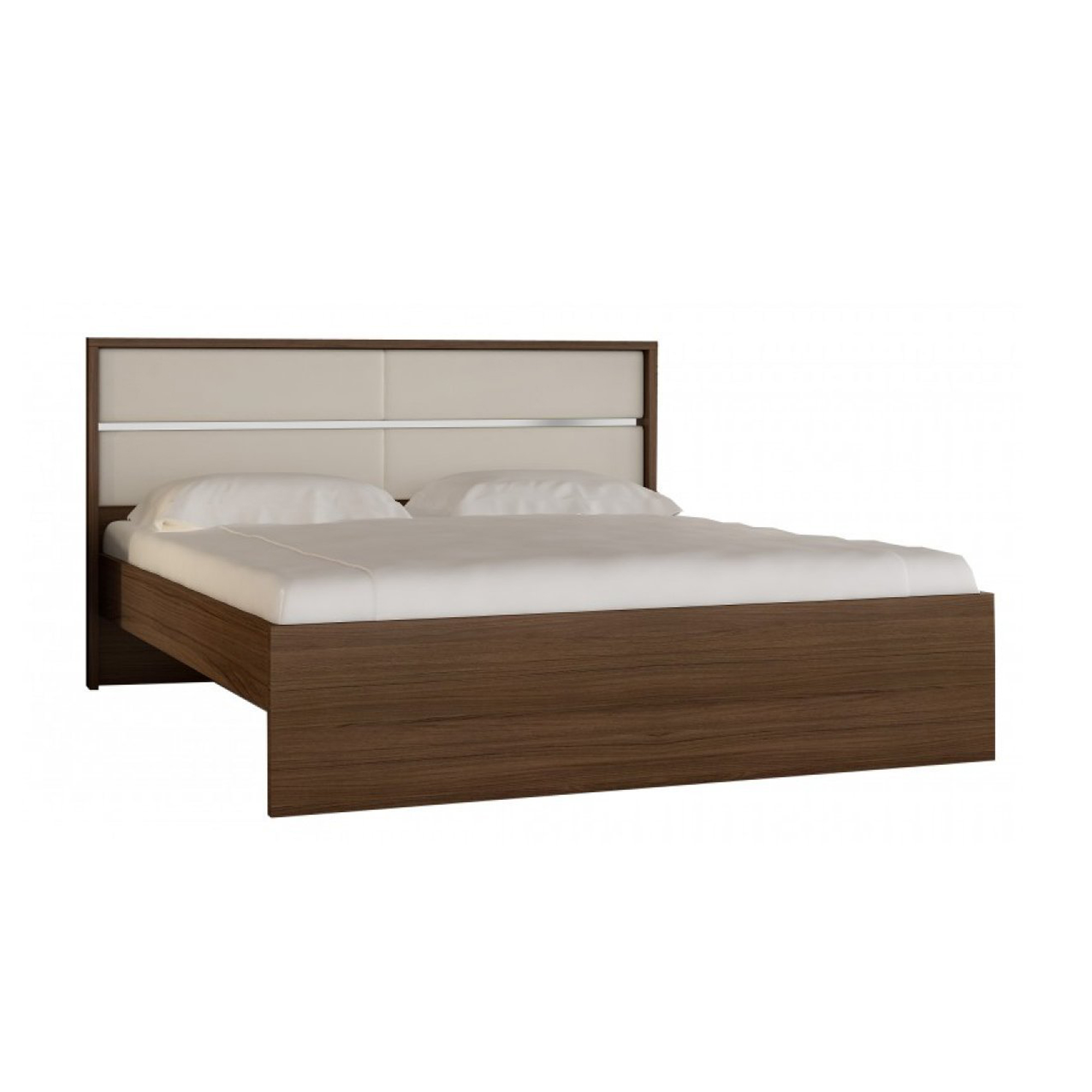 500-00307 Κρεβάτι "ΟΝΕΙΡΟ" διπλό σε χρώμα καρυδί 150x200 - Image 1