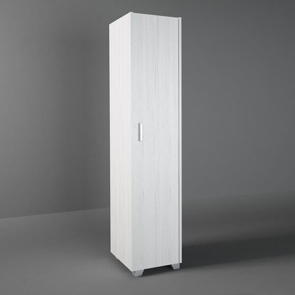 Ντουλάπα παιδική μονόφυλλη σε χρώμα λευκό ρουστίκ 48x50x180