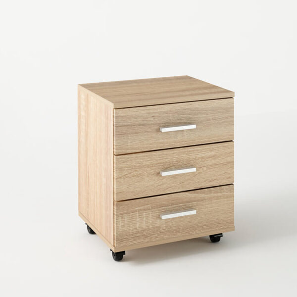 Συρταριέρα τροχήλατη σε χρώμα δρυς 45x40x53