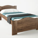 Κρεβάτι "ΚΥΜΑ" μονό σε χρώμα καρυδί 90x190