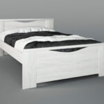 Κρεβάτι "ΧΑΜΟΓΕΛΟ" ημίδιπλο σε χρώμα λευκό ρουστίκ 110x190