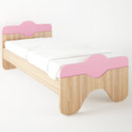 Κρεβάτι "TAZ" ημίδιπλο σε χρώμα δρυς-ροζ 110x190