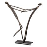 Φιγούρα Ζευγάρι 'Emotion' Μέταλλο Ασημί 6x27x29cm