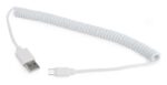 CABLEXPERT ΚΑΛΩΔΙΟ MICRO USB SPIRAL , 1.8m WHITE