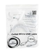 CABLEXPERT ΚΑΛΩΔΙΟ MICRO USB SPIRAL , 1.8m WHITE - Image 4