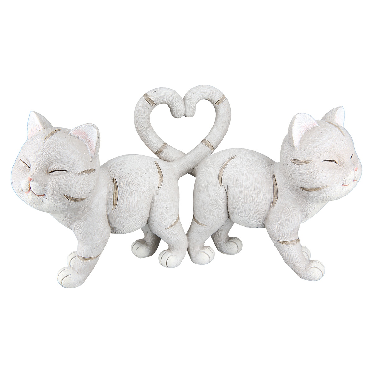 52602gilde-1 Φιγούρα Γάτα 'Kitten' Πολυρεζίνη Γκρι 7.5x20x11cm 2Τμχ - Image 1