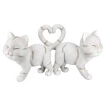 Φιγούρα Γάτα 'Kitten' Πολυρεζίνη Γκρι 7.5x20x11cm 2Τμχ - Image 2