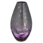 Glasart Βάζο Bulbous "Feeling" Γυάλινο Γκρι Violet PU H. 33 cm D. 18 cm - Image 2