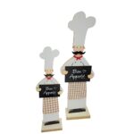 Stand Relief Cook "Bon Appetit" Cloth Τσόχα Mdf Λευκό PU 12 9.5x5x30cm - Image 2