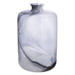 Βάζο γιακά "Fumo" Γυάλινα Σκεύη Μαύρο Λευκό D195X32Cm D195X32Cm - Image 2