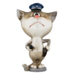Φιγούρα Γάτα 'Policeman' Πολυ Γκρι 6x8x13.5cm - Image 2