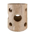 Ανεμοφωτιστικό 'Nordic' Χαρτοπολτός Καφέ 16x16.5x26.5cm - Image 2
