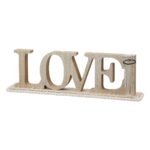 Lettering "Love" Ξύλο Ecru PU 4 41x7.5x12.5cm - Image 2