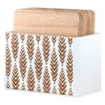 Σετ σουβέρ 7 τεμαχίων "Ferny" Ξύλο Εκρού 118X6X105Cm 118X6X105Cm - Image 2