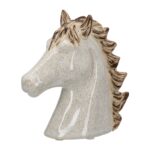 Sculpture Horse Ceramic Beige 14X6X14Cm 14X6X14Cm - Image 2