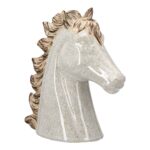 Sculpture Horse Ceramic Beige 19X9X20Cm 19X9X20Cm - Image 2