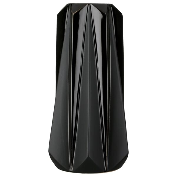 Βάζο Κωνικό Κεραμικό Μαύρο D14X25Cm D14X25Cm