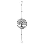 Κρεμάστρα Round Tree Of Life Motif Metal Black 15X3X58Cm 15X3X58Cm - Image 2