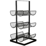 Ράφι κρασιού Μεταλλικό Μαύρο 23X23X48Cm 23X23X48Cm - Image 2