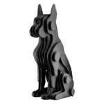 Figure Dog Synthetic Resin Black 13X15X29Cm 13X15X29Cm - Image 2
