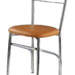 Καρέκλα μεταλλική χρωμίου με πάτο δερματίνης