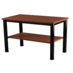 Τραπέζι δίπατο μεταλλικό σε χρώμα καφέ 81x43x46