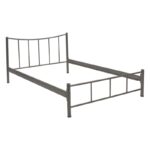 Κρεβάτι "REST"  διπλό από μέταλλο σφυρήλατο σε γκρι χρώμα 150x200