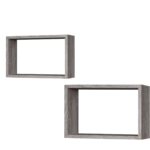 Ράφια Γκρι Δρυς 40x27x12cm/36.5x23.5x12cm 2Τμχ