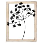 Wall Relief "Dandelion" Μέταλλο Μαύρο PU 30x3x40cm - Image 2