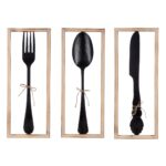 Wall Relief "Vintage Cutlery" Μέταλλο Μαύρο PU Pcs. Assorted 30x3x80cm - Image 2