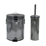 Κάδος πεντάλ “TRENDY” από μέταλλο σε ασημί χρώμα 5lt