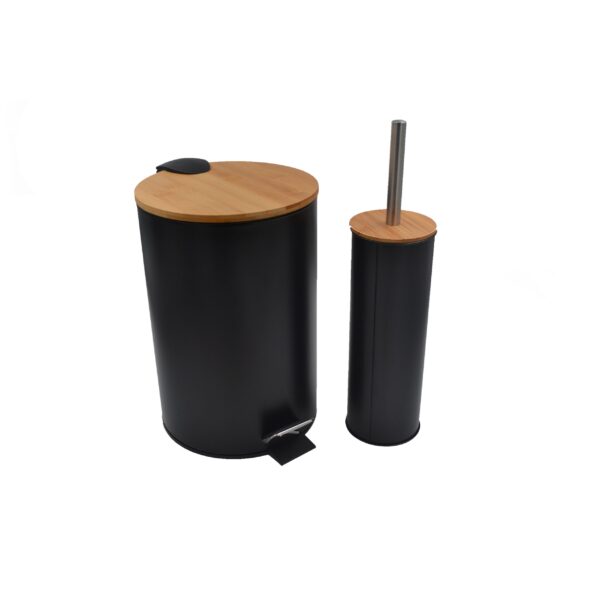 Σετ πιγκάλ-κάδος "FOREST" από μέταλλο σε μαύρο χρώμα 7 λίτρων