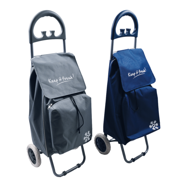 Καρότσι-τρόλεϋ λαϊκής "COOLER" υφασμάτινο σε χρώμα μπλε 32Lt